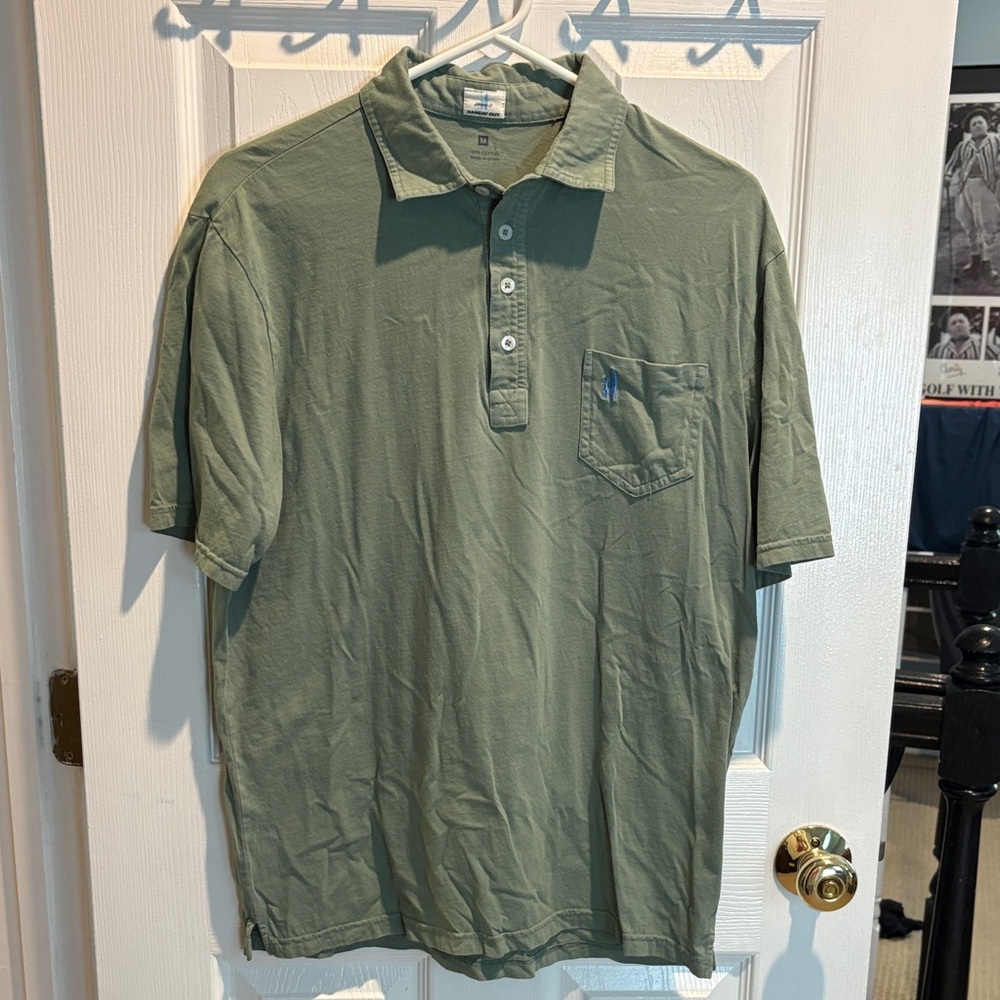 johnnie-O Olive Polo Shirt with Pocket